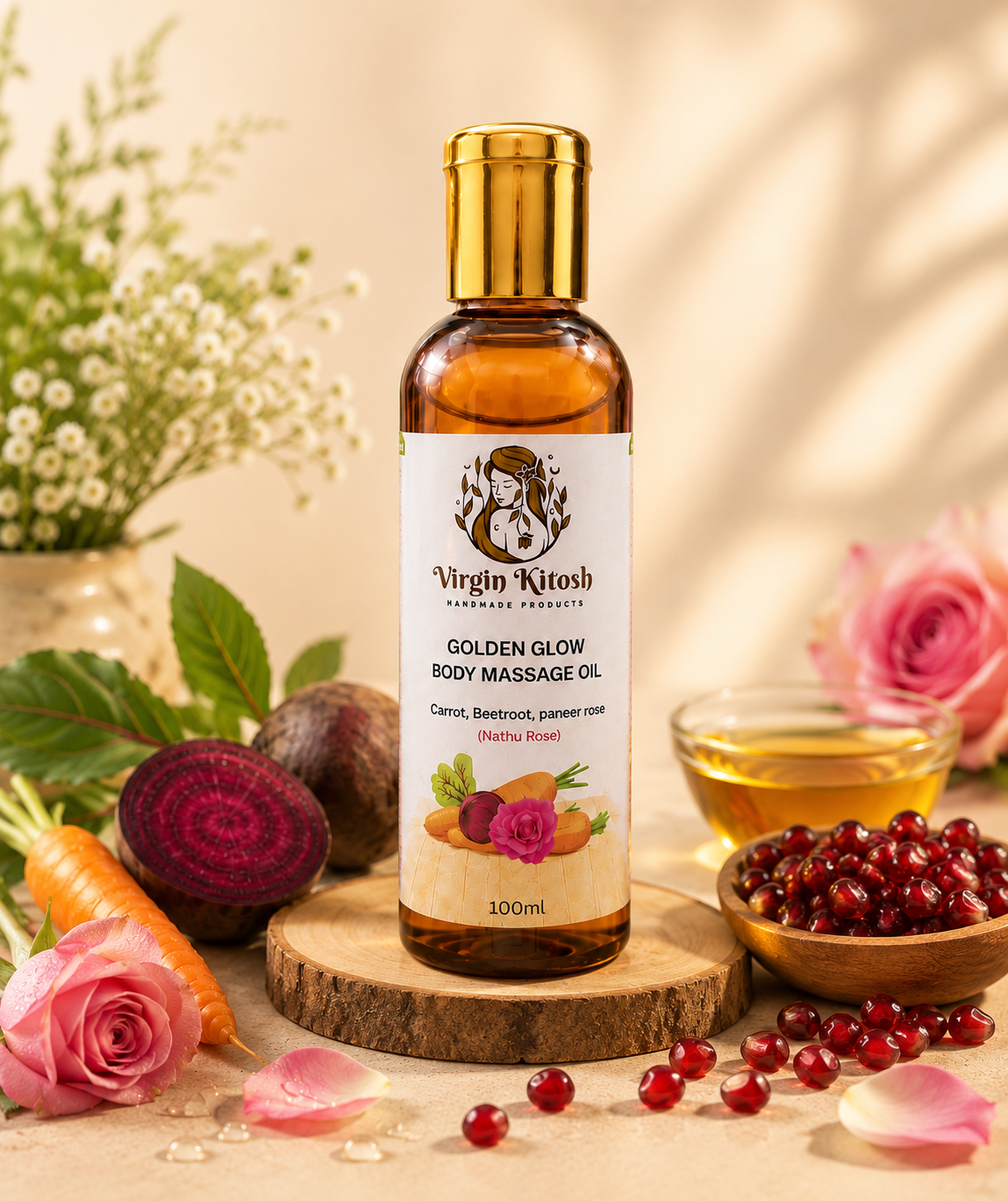 Golden Glow Body Massage Oil