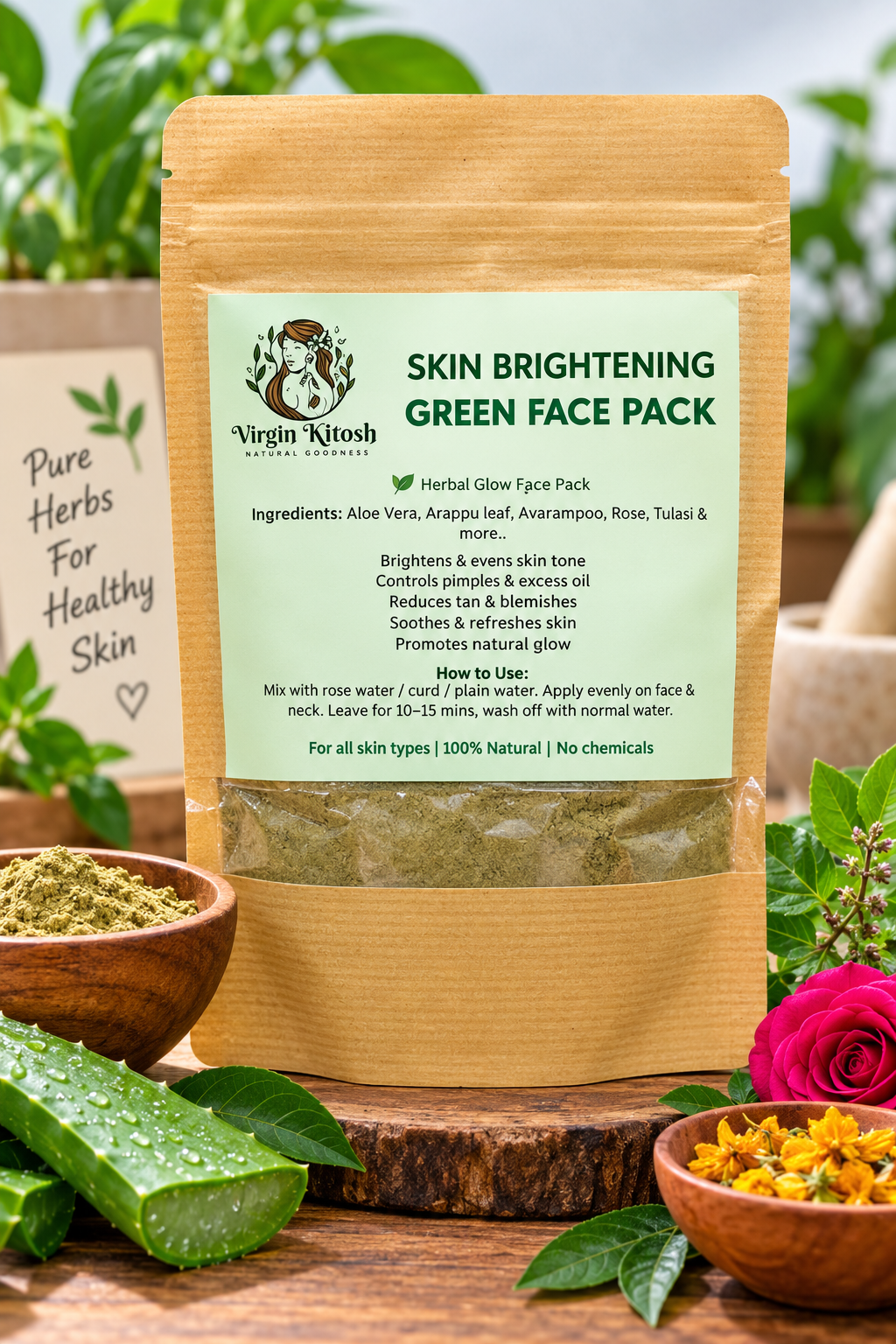 Skin Brightening Green Face Pack